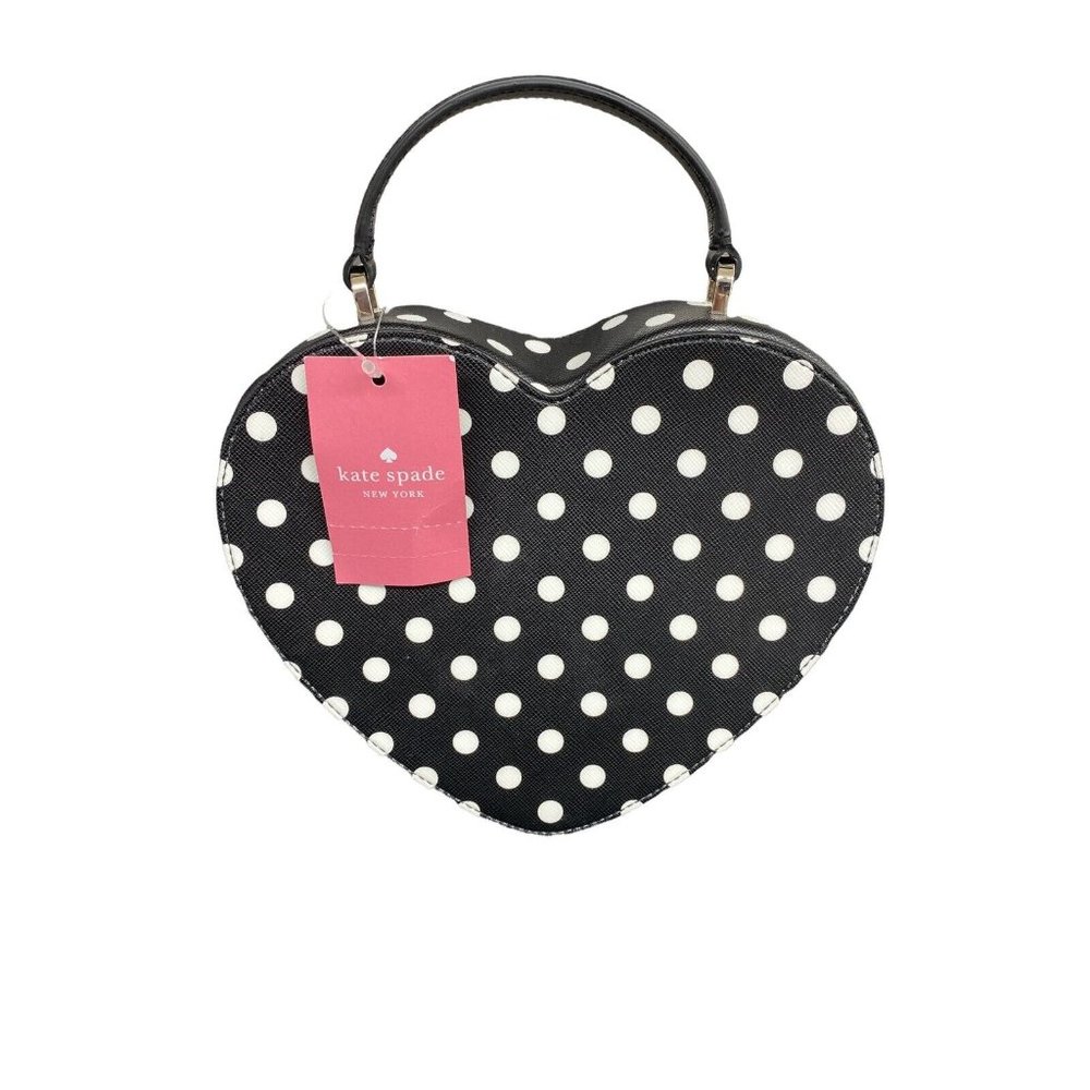 Kate Spade purse Love Shack Heart handbag crossbody in polka dots NWT - Picture 2 of 8